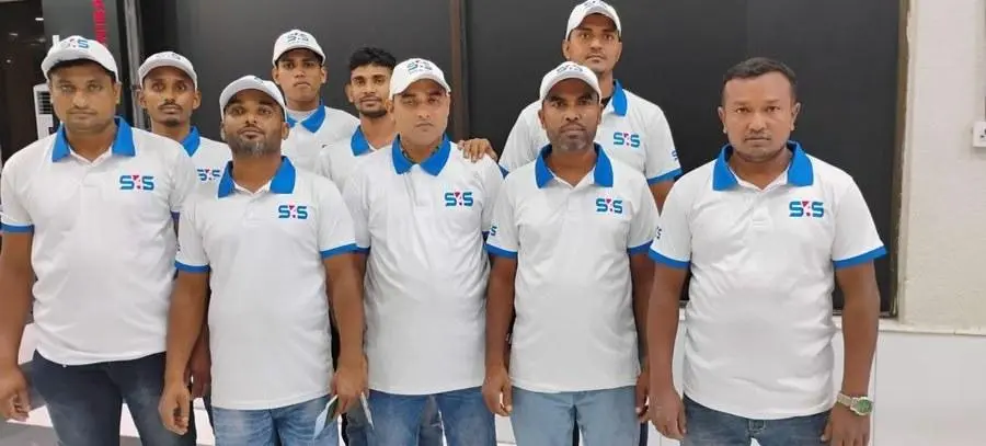 Workers in HHR uniforms